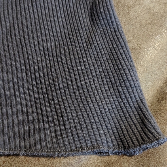 Zara Ribbed Hooded Long Sleeve Tee Large - Picture 6 of 7